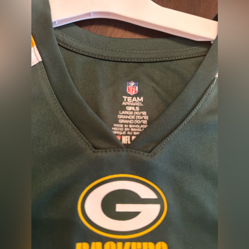 Girl's NFL Team Apparel Packers Aaron Rodgers green/gold‎ Jersey Sz L (12/14) - Picture 5 of 8